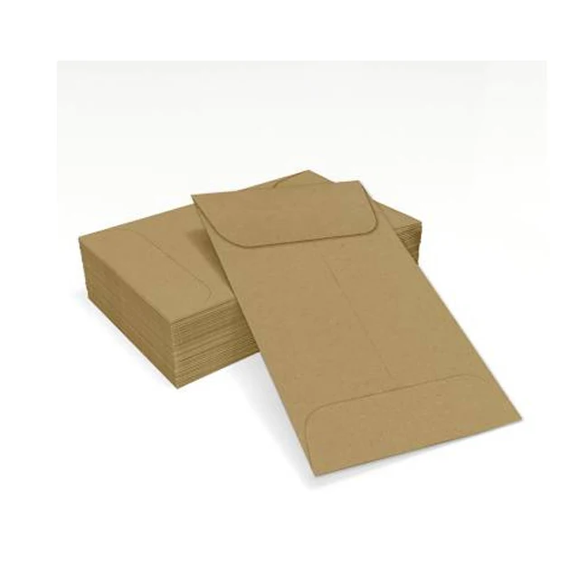 Kraft Paper Self-Adhesive Mini Parts Envelopes 2.25 x 3.5 inch Small Brown Kraft Coin Envelopes