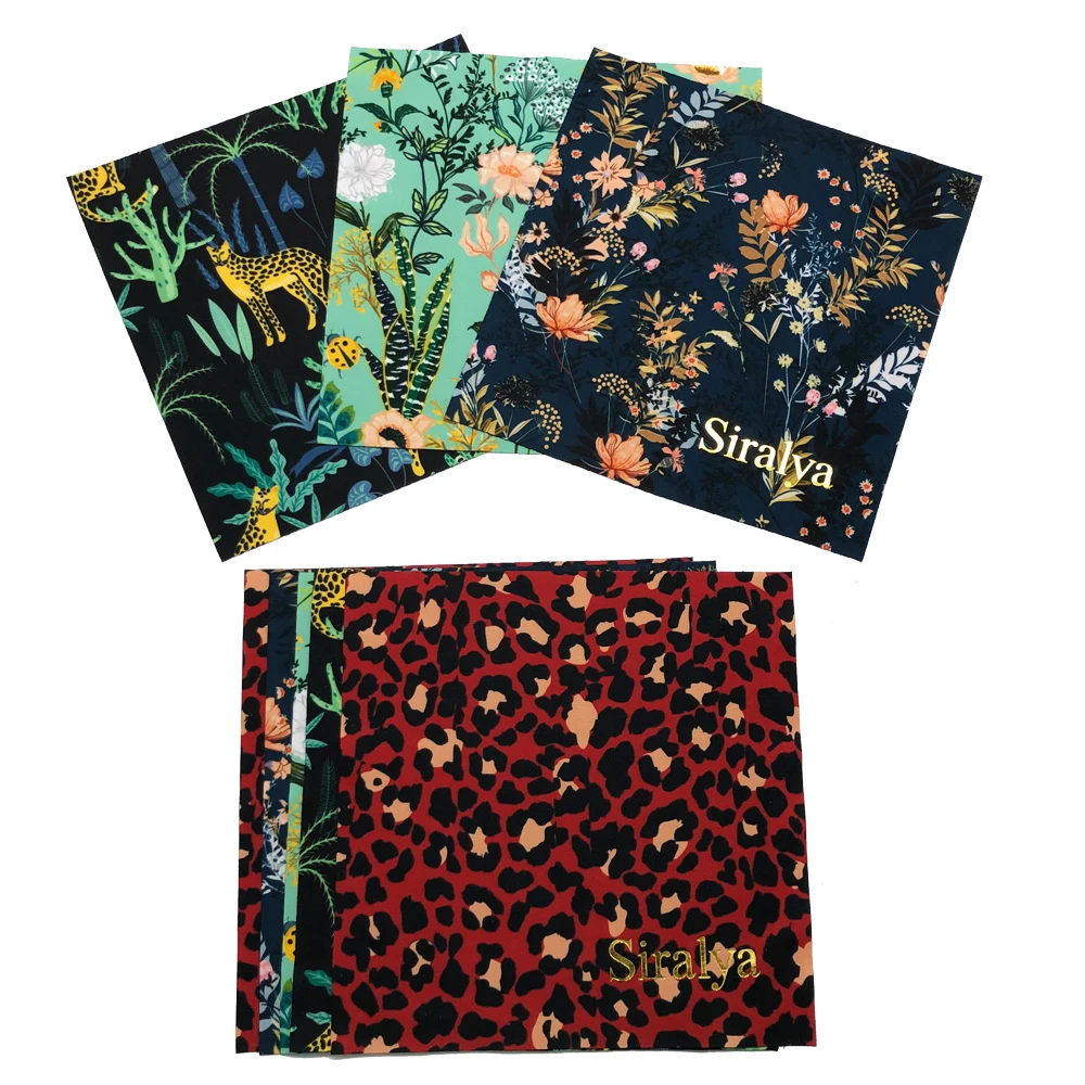 Popular Digital Printing Gold foil Embossing Micro Fiber Cleaning Cloth