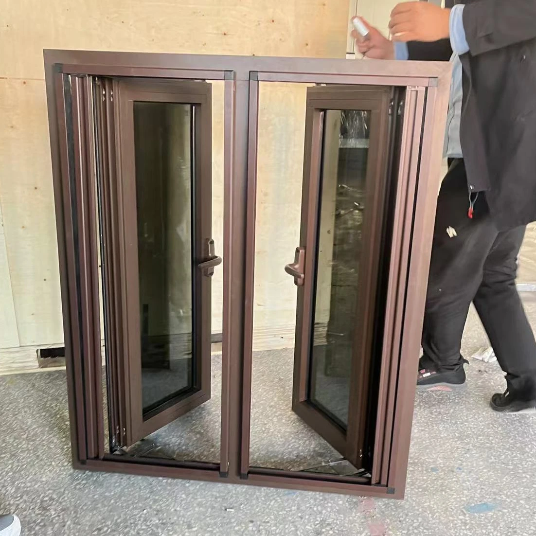 Australian standard lowes aluminum double glazed casement windows/french aluminum window