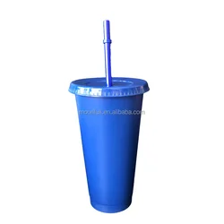 Take away pink travel coffee pp tumbler creative water customize cold plastic drinking cups 24oz plastic cups