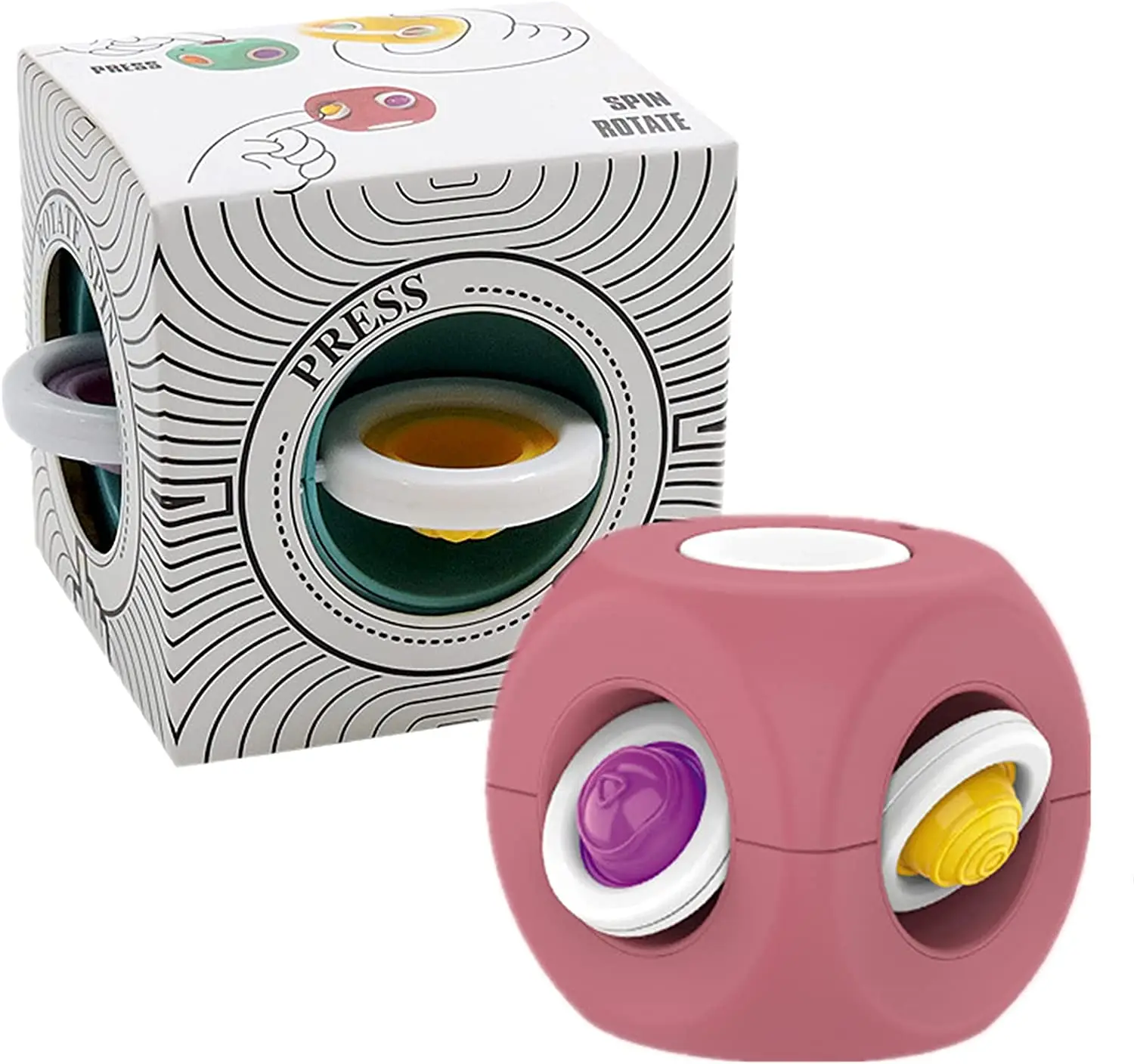 Newest Simple Fidget Pack Spinners Push Bubble Sensory Tweakcube Cube Toys Autism Special Needs Anti Anxiety Game