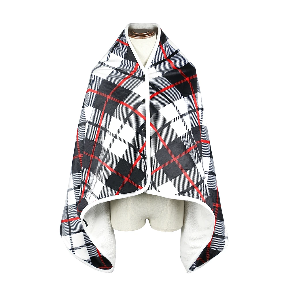 2021 winter women wearable outdoor camping warming heated blanket