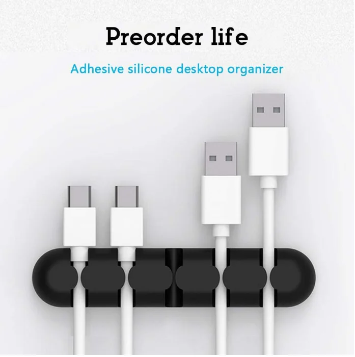 New Product Wholesale New type Silicone Cable Cord Management Clip Organizer