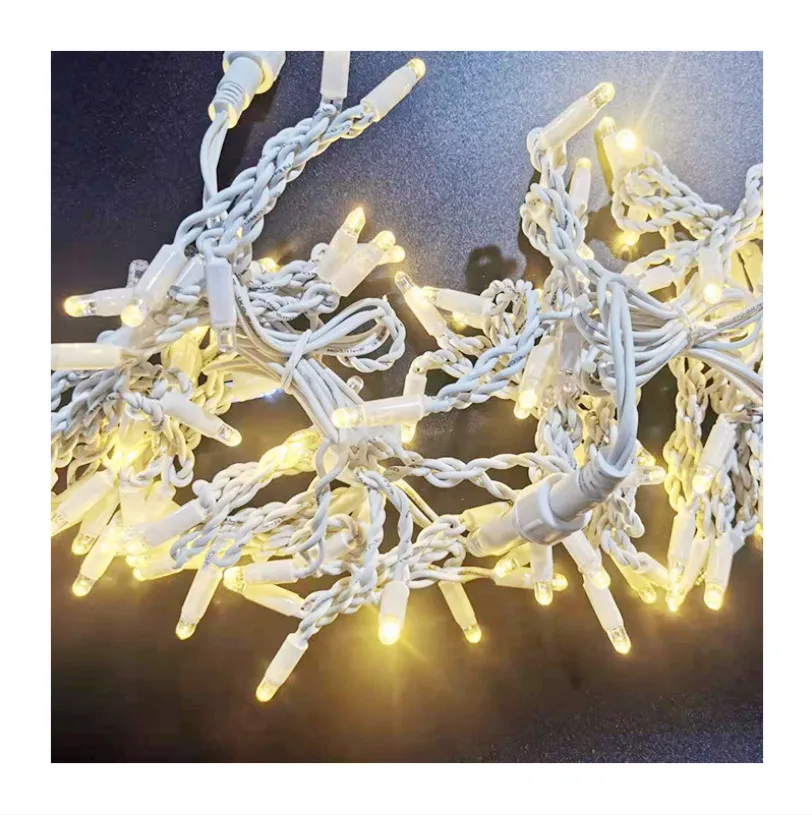CE ROSH pvc  waterproof IP65 outdoor warm white led Christmas light cluster light