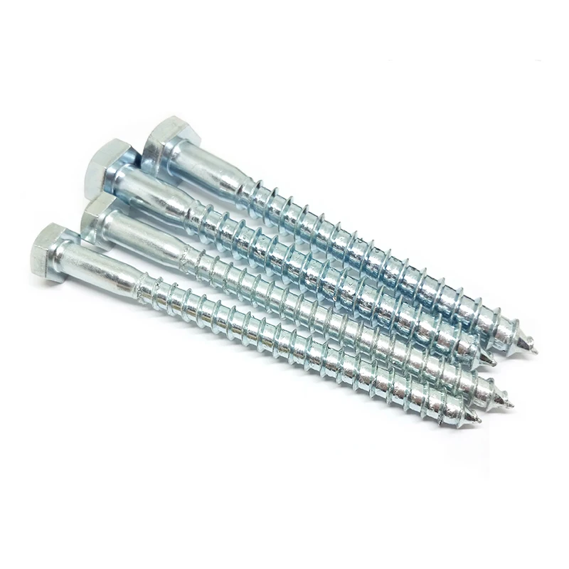 heavy duty galvanized hex head 34 x 16 lag bolts metal wood dowel screws din571