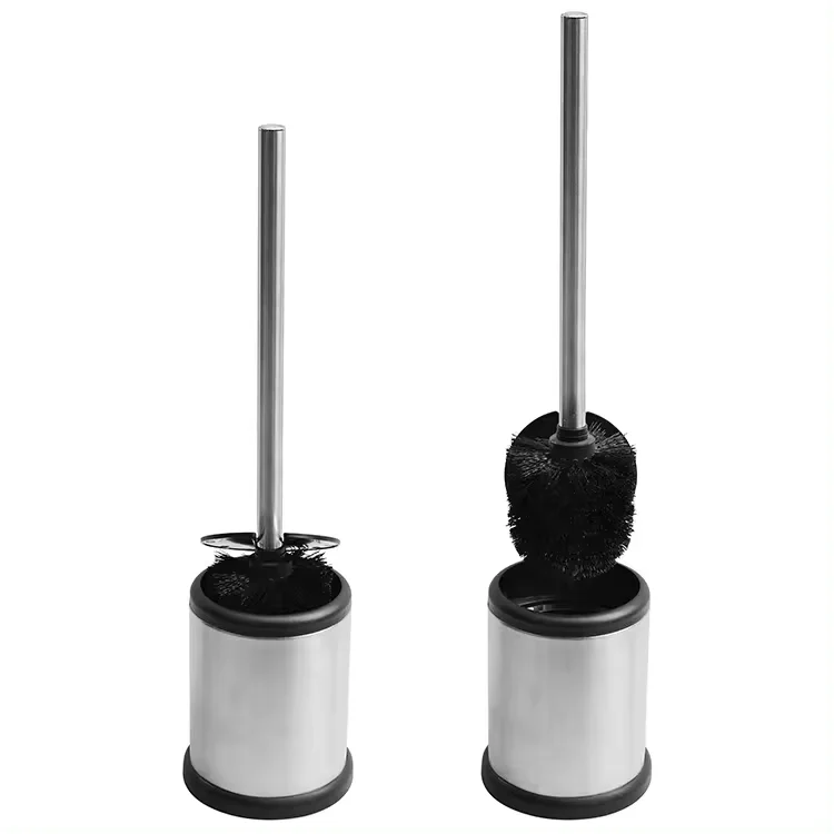 cheap WC brush toilet cleaning brush lid stainless steel holder stainless steel handle 11.5*14 cm handle 26 cm brush 35.5 cm