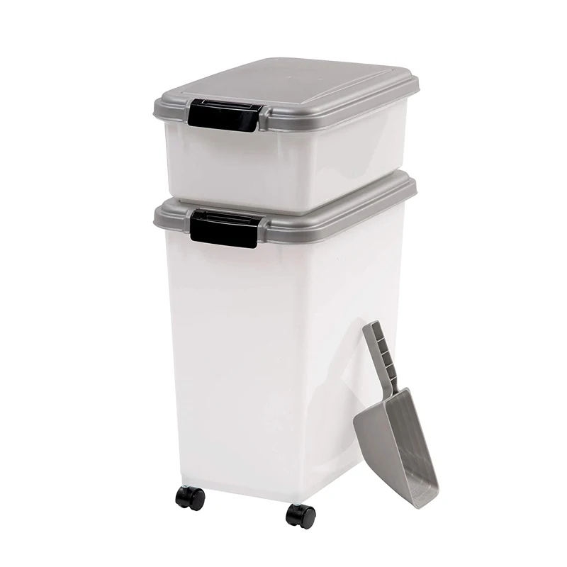 3 шт. Герметичный пищевой контейнер для домашних животных комбинированный пищевой контейнер для собак с колесами