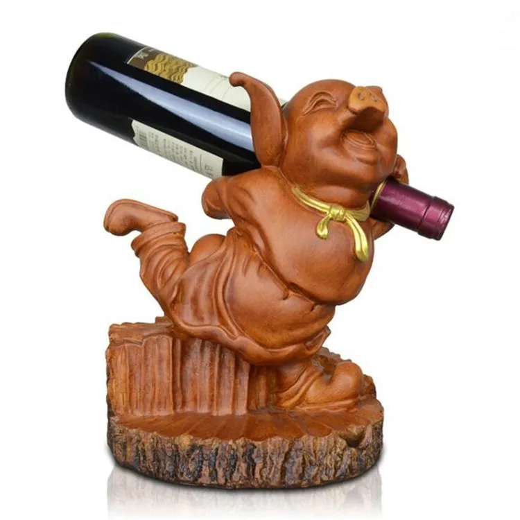 Piggy Wine Rack with LOGO/Shape/Size/Packing Customized
