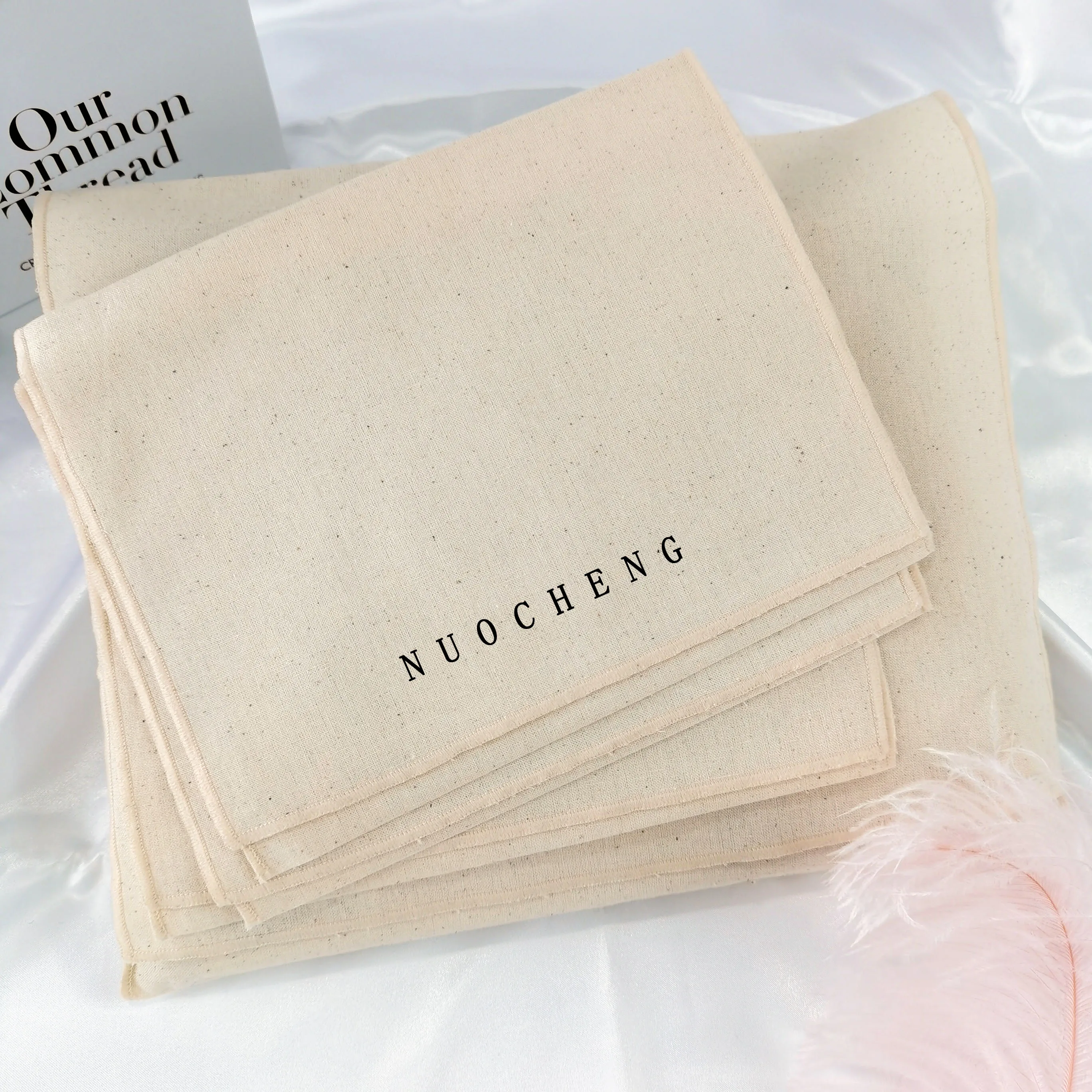 Wholesale Custom Envelope Flap Gift Luxury Dust Pouch Bag for Handbags Cotton Jewelry Packing Purse With Logo