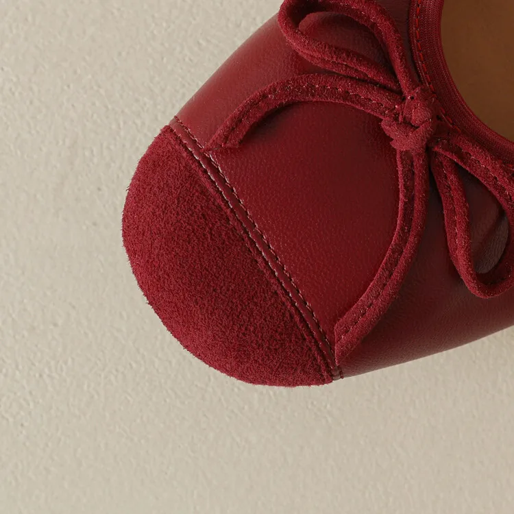 XINZI RAIN Wholesale Soft Sole Flat Shoes Custom Logo Genuine Leather Foldable Women Ballet Flat Shoes