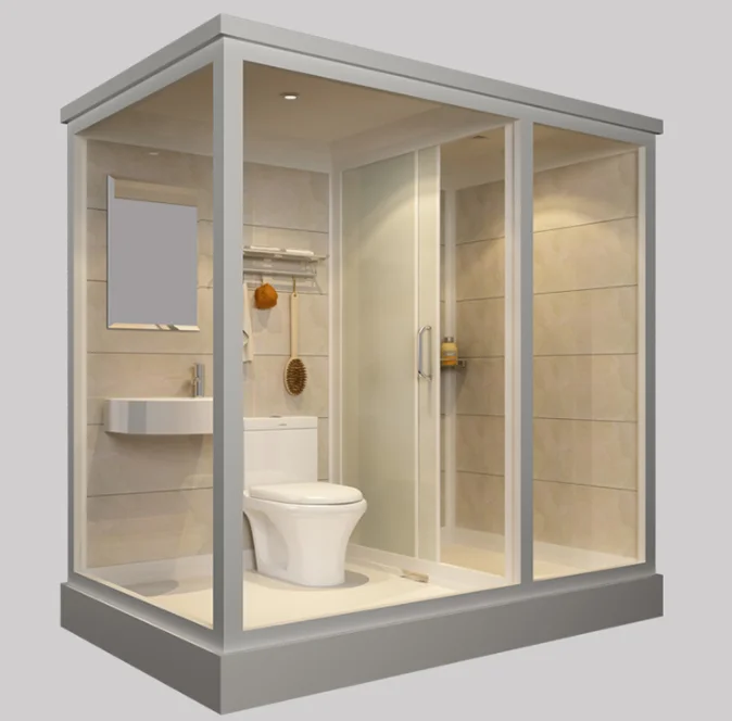 Prefabricated Integrated Bathroom Cabin Prefabricated Shower Enclosure For Dome Tent Modular Bathroom Pod
