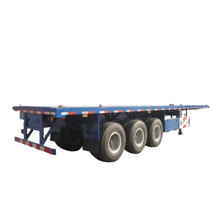 20 40 45FT Flatbed Container Truck Semi Trailer 30 40 50 60 70 80 Tons 2 3 4 Axles Tipper Trailer