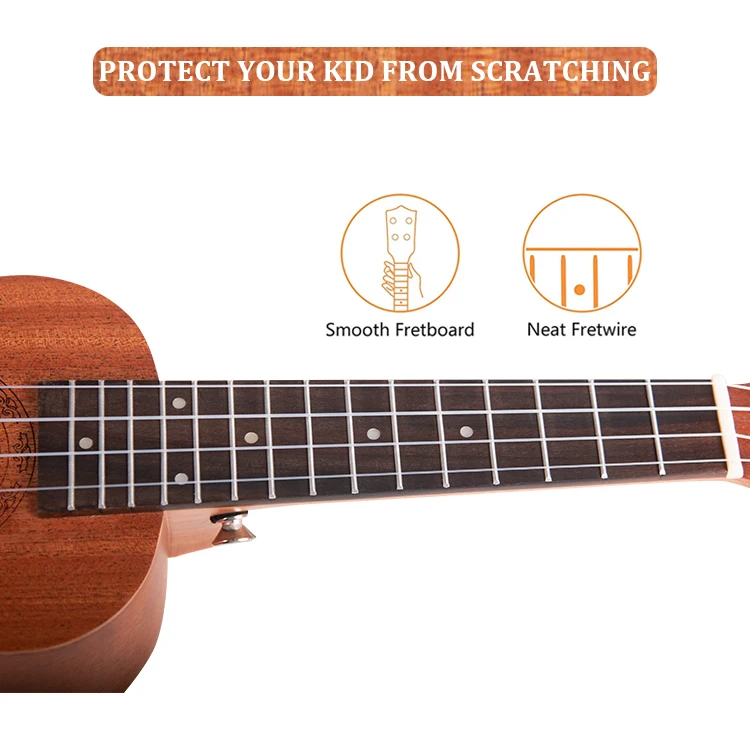 Распродажа 2021, Сапеле-укулеле с отпечатком пальца из палисандра для всех производителей, 21 дюймовое Сопрано-дерево, укулеле