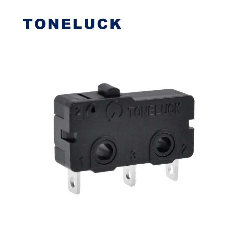 Toneluck 5A 125V 250V 1at85 Small 3 Pin SPDT Momentary Push Button Micro Switch