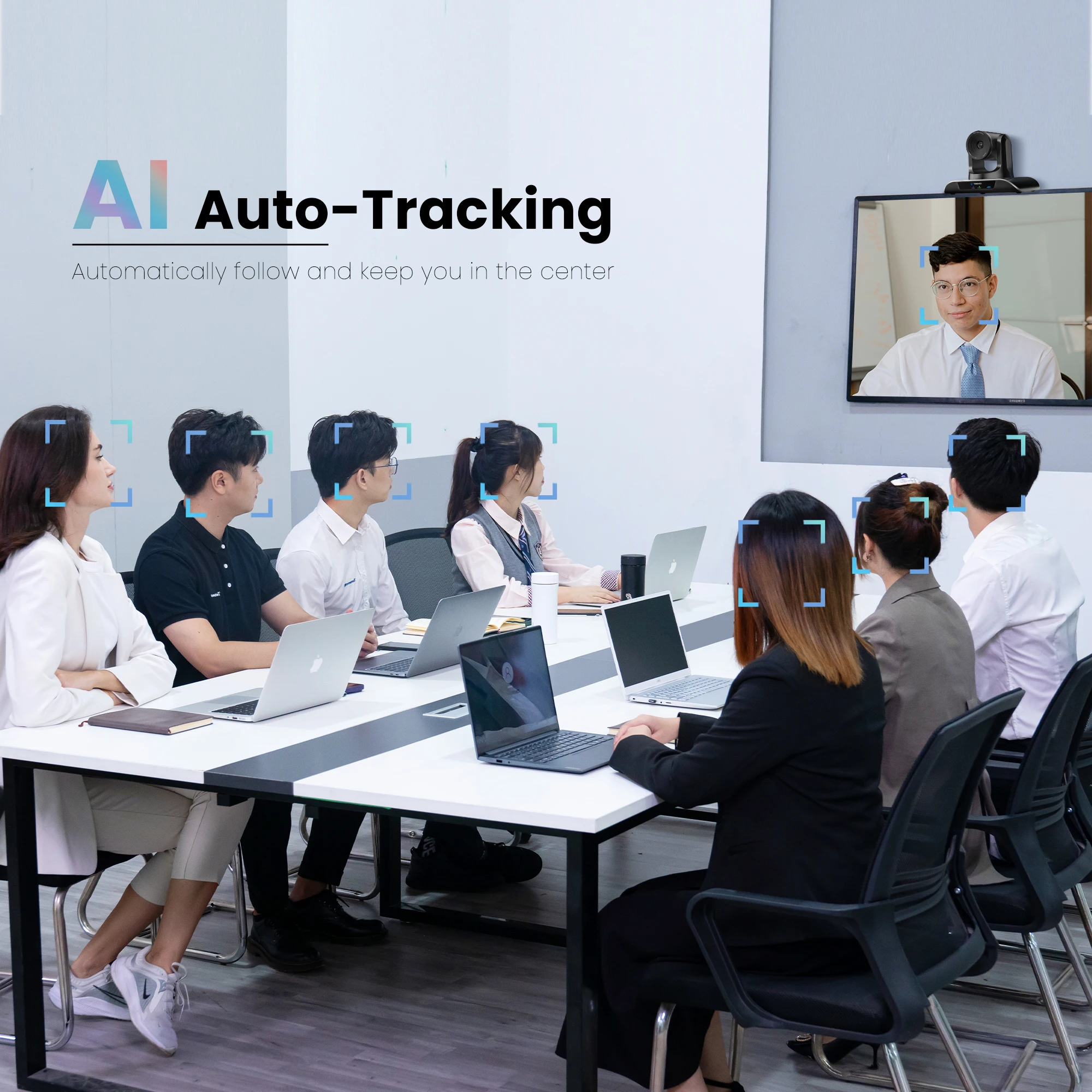 Hot Sale Tongveo 4K PTZ Camera USB Auto-Tracking Camera with 5X Digital Zoom for Video Conference