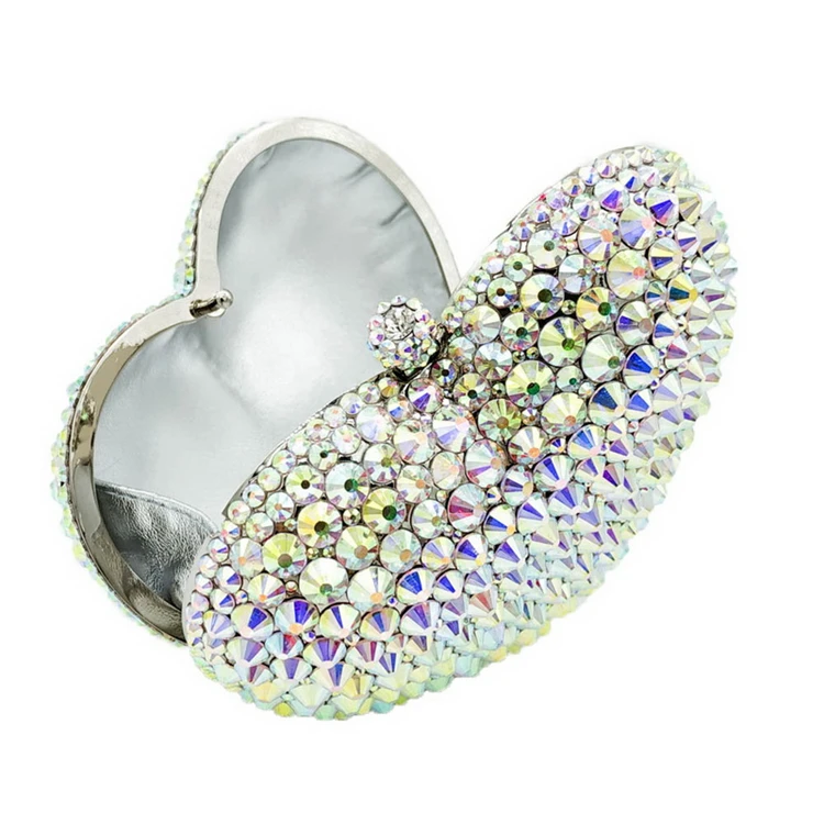 
Expensive Fashion Crystal Purse Diamond Handbags Beaded Designer Stone Rhinestone Handmade Clutch Evening Bag 