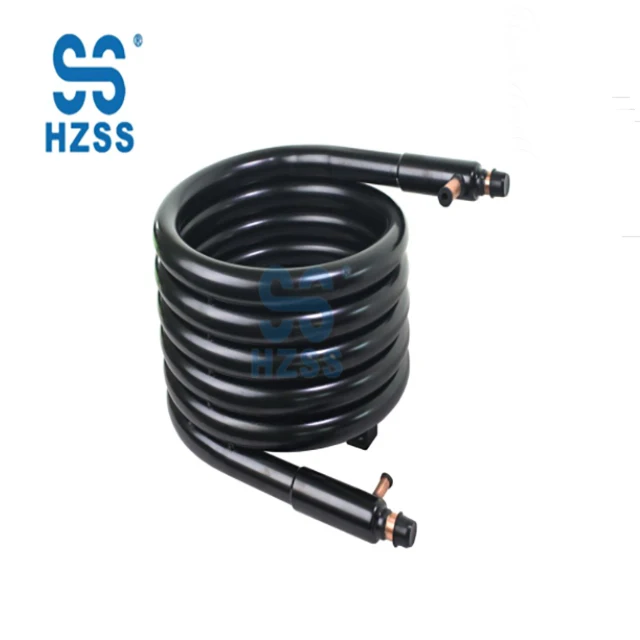 HZSS tube in tube copper heat exchange refrigeration  ice machine coils