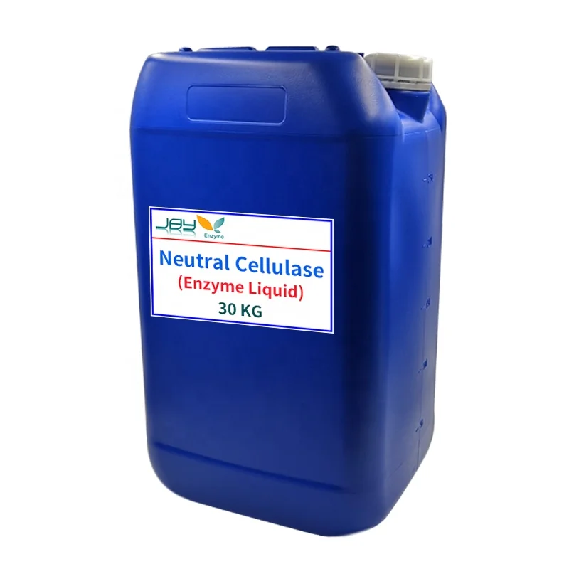 Wide PH efficient textile denim fabric fiber abrasion bio polishing enzyme washing plant using neutral cellulase liquid