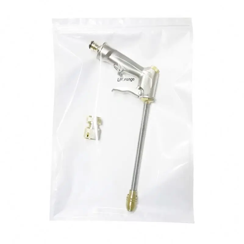 Metal Water Gun High Pressure Hand Spray Gun with Brass Connector Adjustable Pattern for Garden, Car Washing