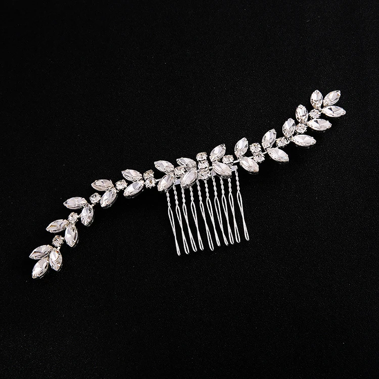 Wholesale Metal Bridal Accessories Hair Combs Wedding Headwear Crystal Hair Combs Bride Headpiece Women Party Hair Accessories