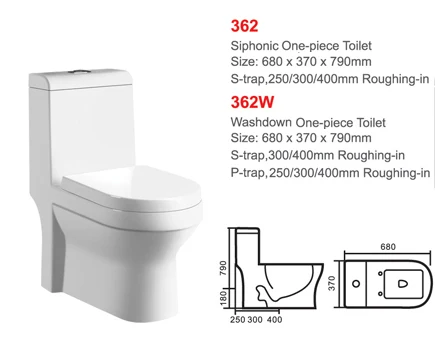 Ceramic Sanitary Ware Bathroom One Piece Water Closet Toilet