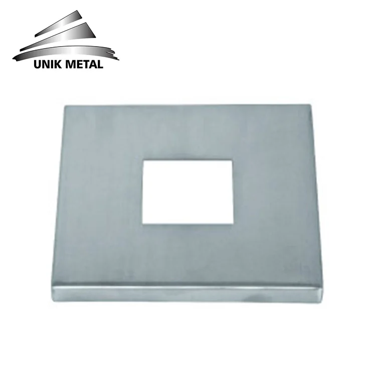 Good quality square shape 316 304 handrail cover stainless steel post cover plate stainless steel base cover