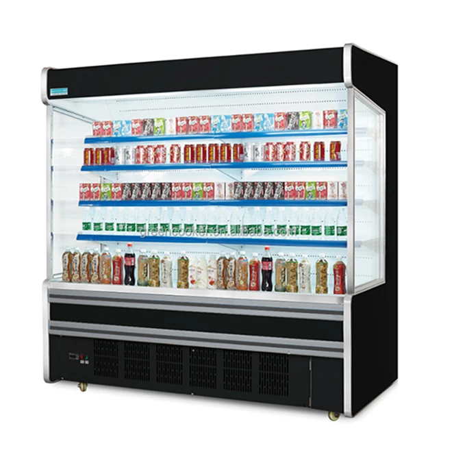 Commercial Factory Model A Built-in System Multi-Deck Open Freezer For Supermarket