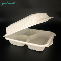 Y15 одноразовые биоразлагаемые compostable сахарного тростника bagasse пищевой контейнер с крышкой оптовая продажа завод поставщика