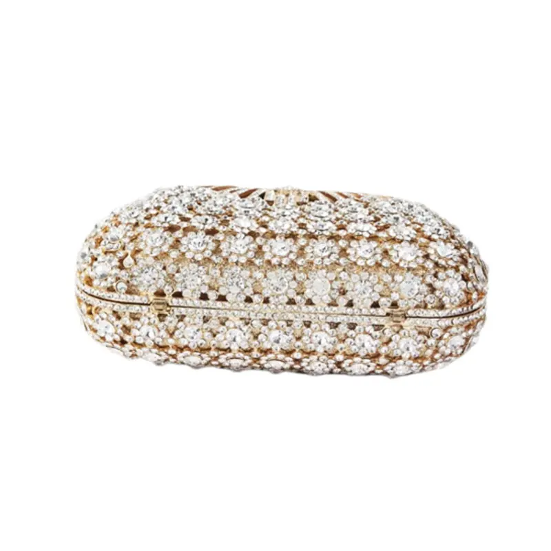 High Quality Drop Shipping Wedding Evening Purse Luxury Dinner Event Diamond Crystal Rhinestone Gown Party Clutch Bags for Women