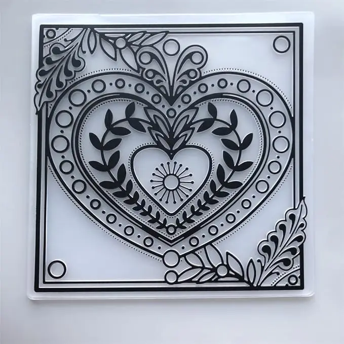 New Heart Border Embossing Folders for Cards Making Supplies DIY Papers Photo Album Crafts 3D Scrapbooking Plastic Stencils