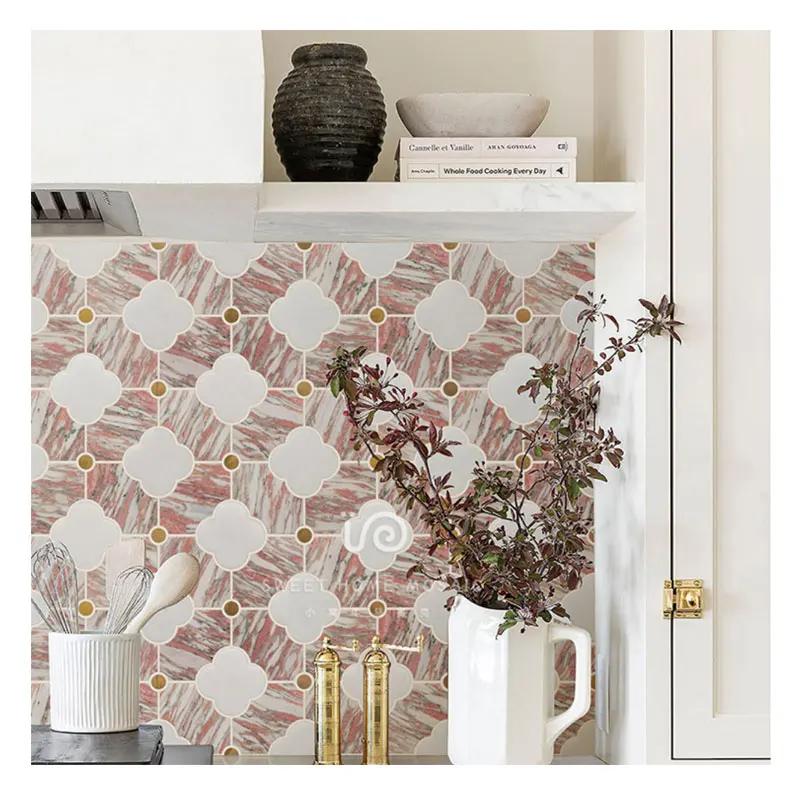 Green flower parquet marble mosaic tiles glossing interior home decor red marble mosaic tile floor green marble tile kitchen