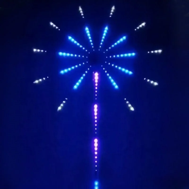 Outdoor Waterproof Smart LED Firework Lights Strip Dream Color Music Sound Sync App Control Decorative Lighting Bluetooth IP68