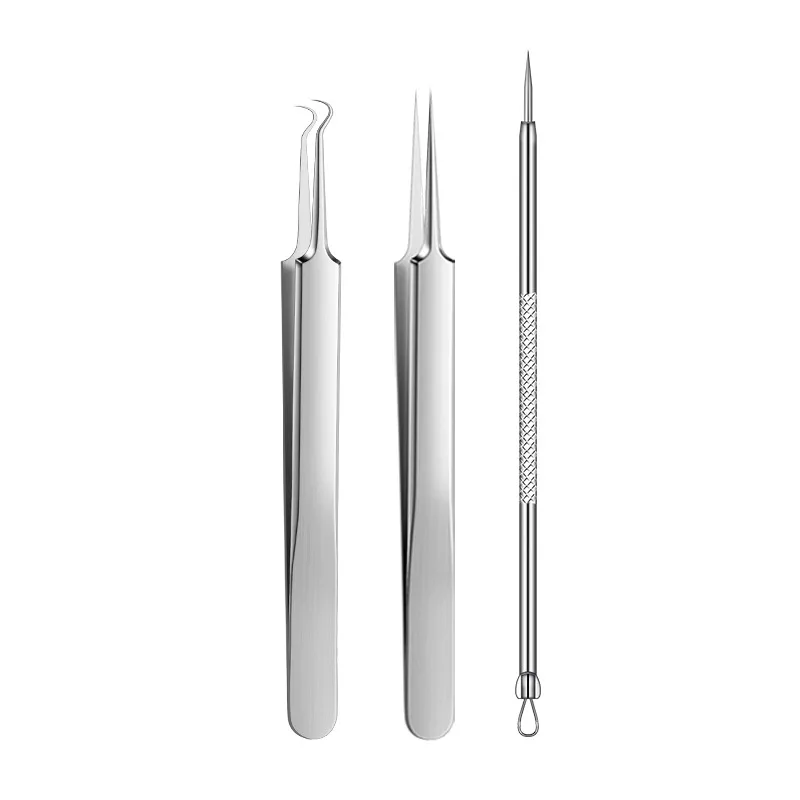 Custom Stainless Steel Eyelash Extension Tweezers With Logo Straight Slant Curved Volume Lash Tweezer Set Private Label