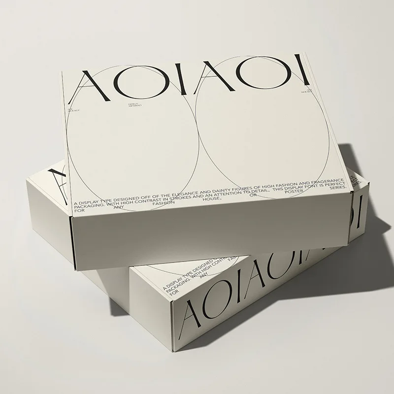 Eco-friendly brand customized logo beauty perfume bottle packaging gift box clothes express delivery shipping paper box
