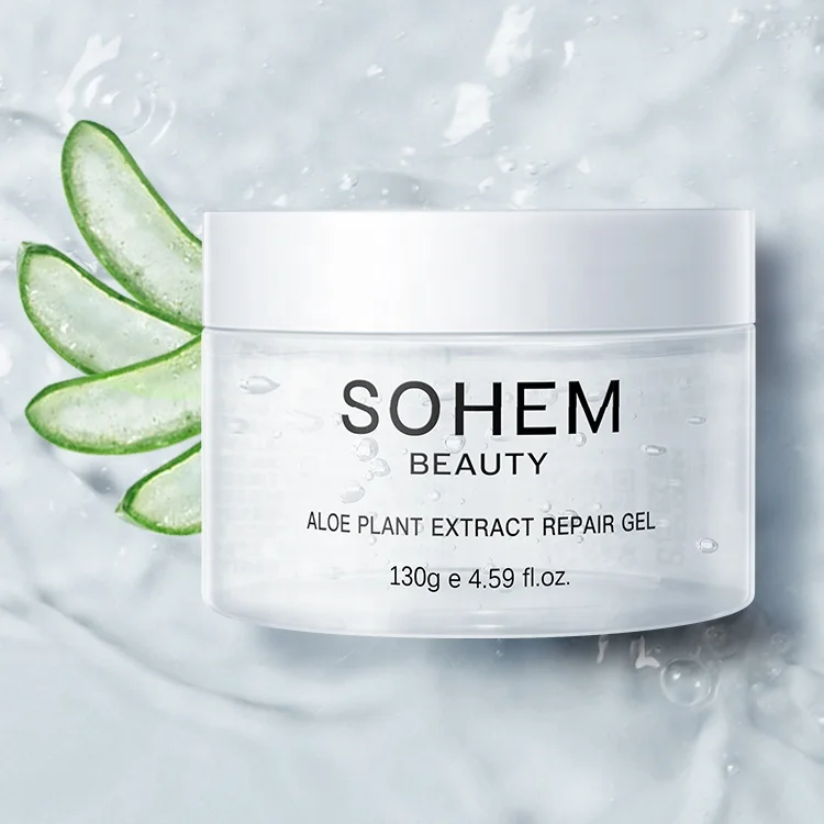 Private Label 130g Pure Organic Hydrating Nourishing Face Skin Care Natural 100% Aloe Vera Soothing Gel