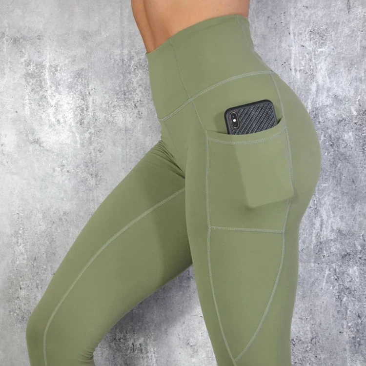 
Cut Out Sports Running Leggings With Pockets Heart Butt Yoga Pants Stretching Gym Tights In stock 