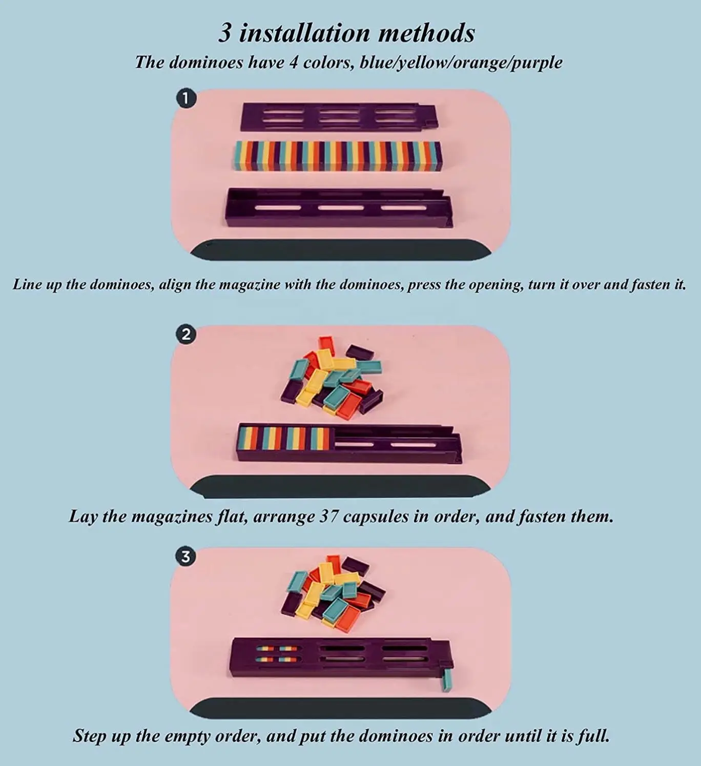 Self-Laying Electric Quickly Build Stacks Locomotive Automatic Domino Trains Building Blocks for Kids Toys with Light and Sound