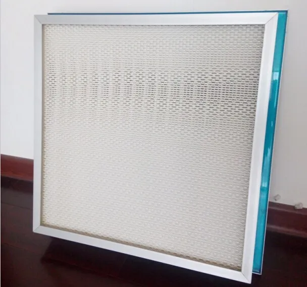 H13 H14 Gel Seal Flange Fiberglass Air Conditioning Hepa Air Filter For Laboratory