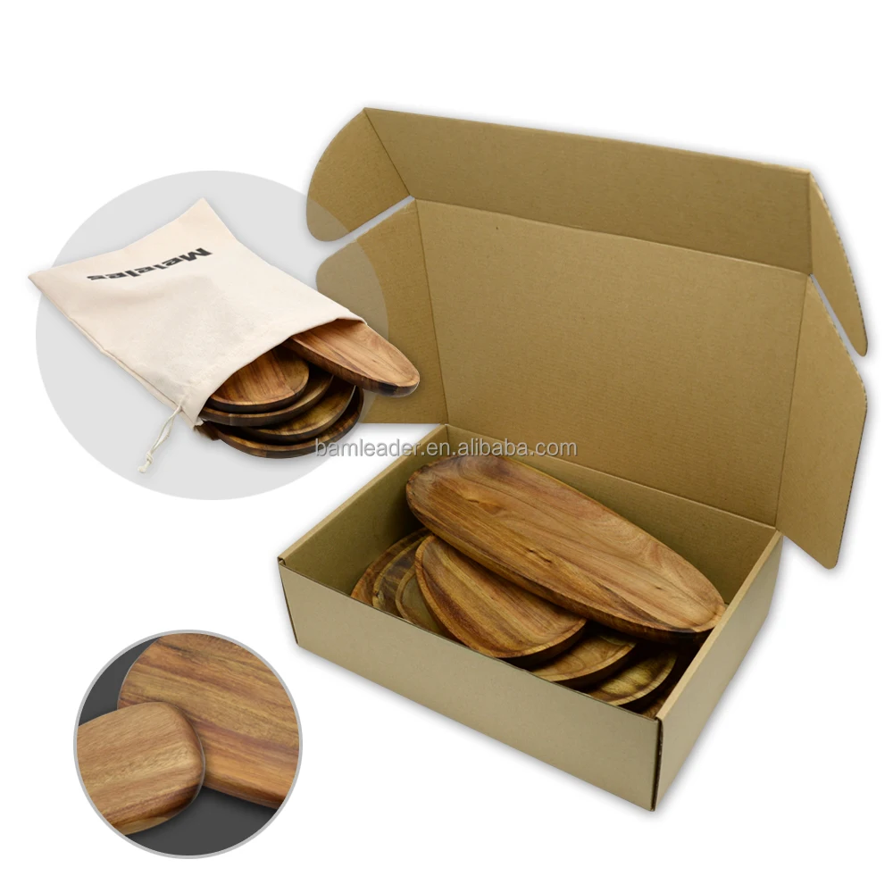 Wooden Irregular Gongfu Serving Tray Set Chinese Tea Pot Cup Set With Tray Infuser Heavy Bamboo Tea Tray Dishes Dinner Plate Set