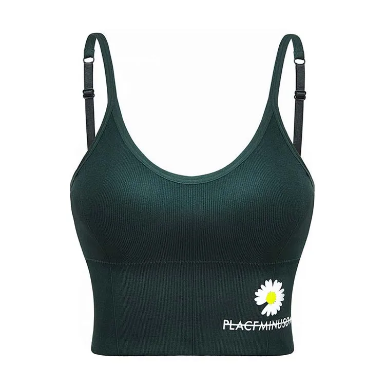 Hot Pick Comfortable Seamless Bra Set With Floral Print for Teen Girls Lift Yoga Women Ensemble Set Tube Underwear