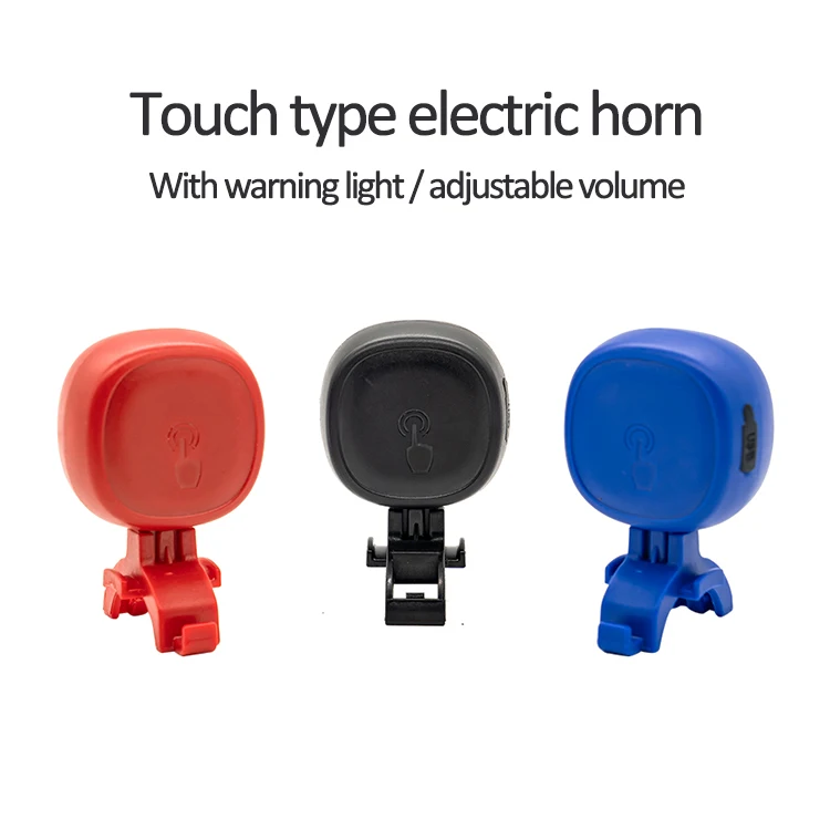 Volume Adjustable 90 - 110 dB Electric Bicycle Horn With Warning Light