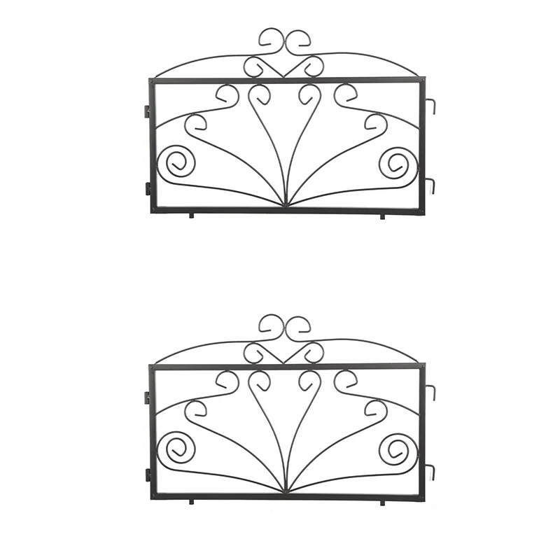 Factory Custom Size 4 pieces aluminium metal fencing homes and garden  cheap garden fences for sale