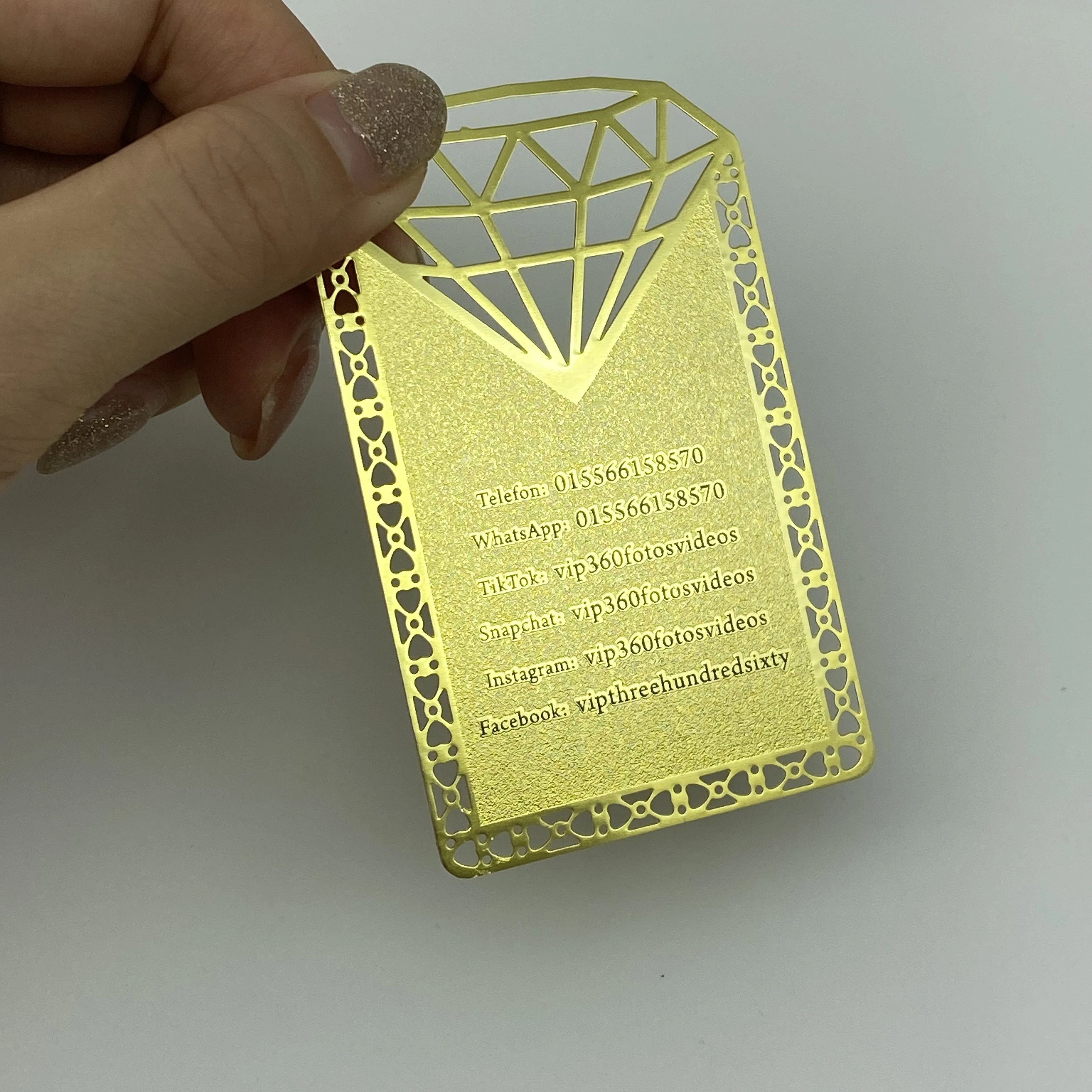 Custom High Quality Business Metal Cards USA Gold VIP Card for Gift