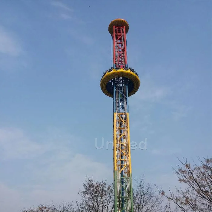 Free Fall Drop Tower Carnival Rotary Flying Drop Tower For Sale