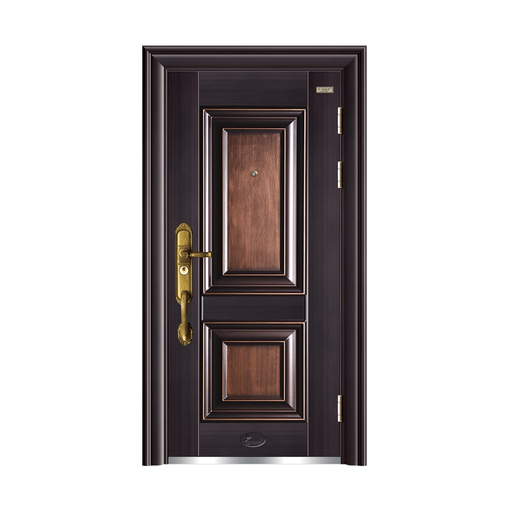 modern armored black interior room houses door PVC solid wood\/MDF doors leaf with frame