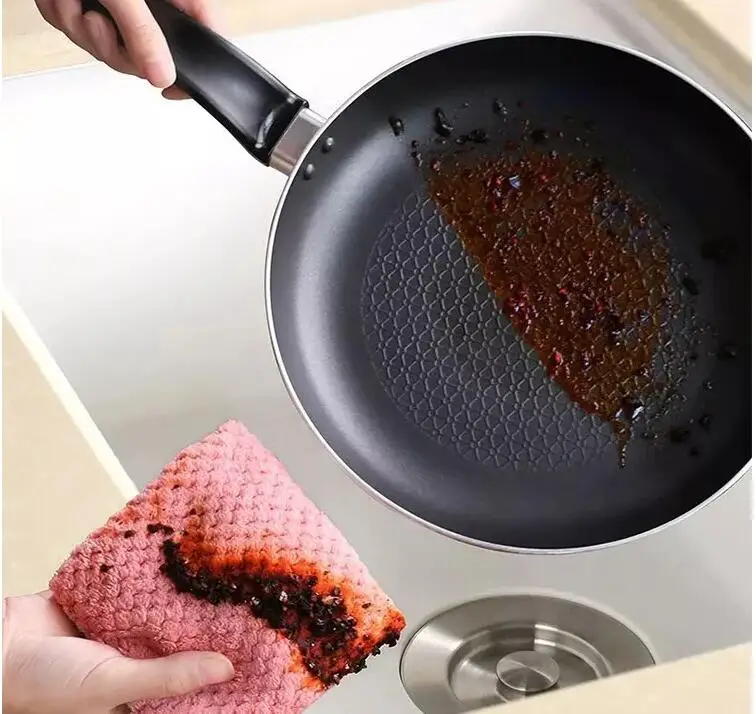 Washable Kitchen Professional Cleaning Cloths Washable Lazy Kitchen Nonstick Wiping Rags cleaning cloth microfiber micro fiber