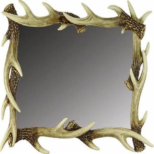 Индийская круглая зеркальная рамка ручной работы из быстрого рога для дома гостиницы ресторана настенное декоративное зеркало