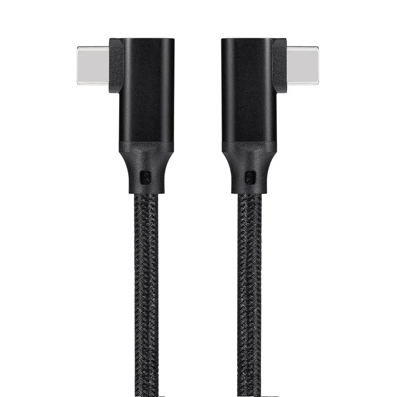 Type-c Double Elbow C to C Data Cable Right Angle 90 Degrees 10 GNE2 Male To Male E-marker Video Cable 100W