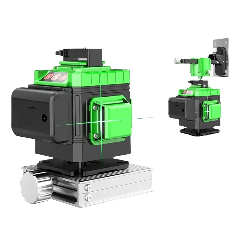 16 lines 4d green light laser line meter multi-function cross line marking meter laser level 3d tool