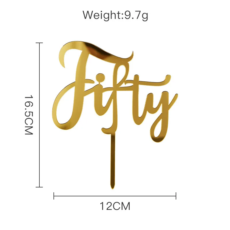 age number  Happy Anniversary Birthday Cake decoration  Vertical Gold ten fifty sixty ninety seventy forty eighty cake toppers